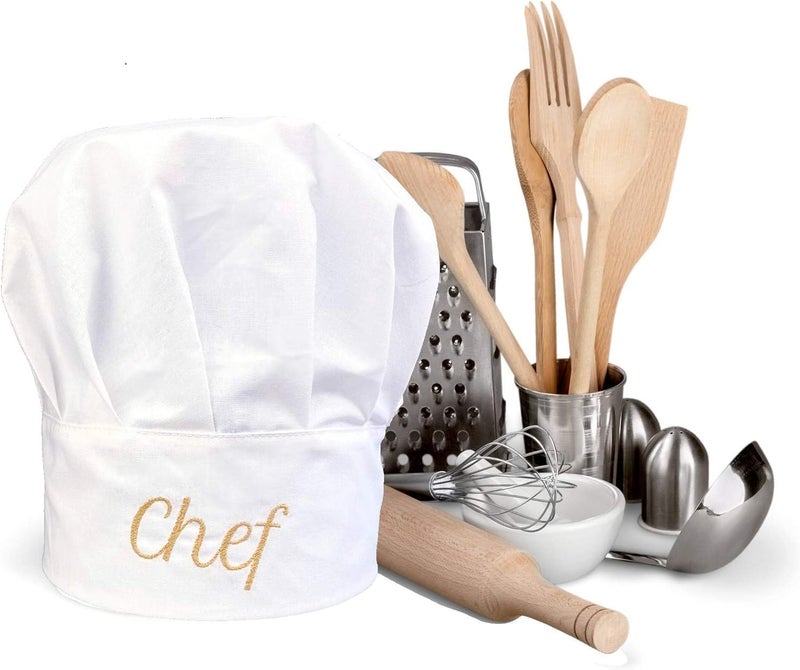 Ulteptus Chef Hat - Embroidered with Chef Lettering, Black & White, Male & Female - Image 3